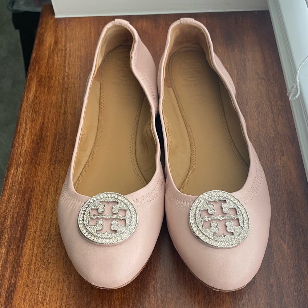 Tory Burch Minnie Travel Ballet Flats Pink